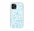 Sky Blue Bakery Icons Design iPhone 11 Pro Mobile Case 