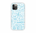 Sky Blue Bakery Icons Design iPhone 12 Pro Max Mobile Case 