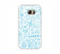Sky Blue Bakery Icons Design Samsung Note 5 Mobile Case 