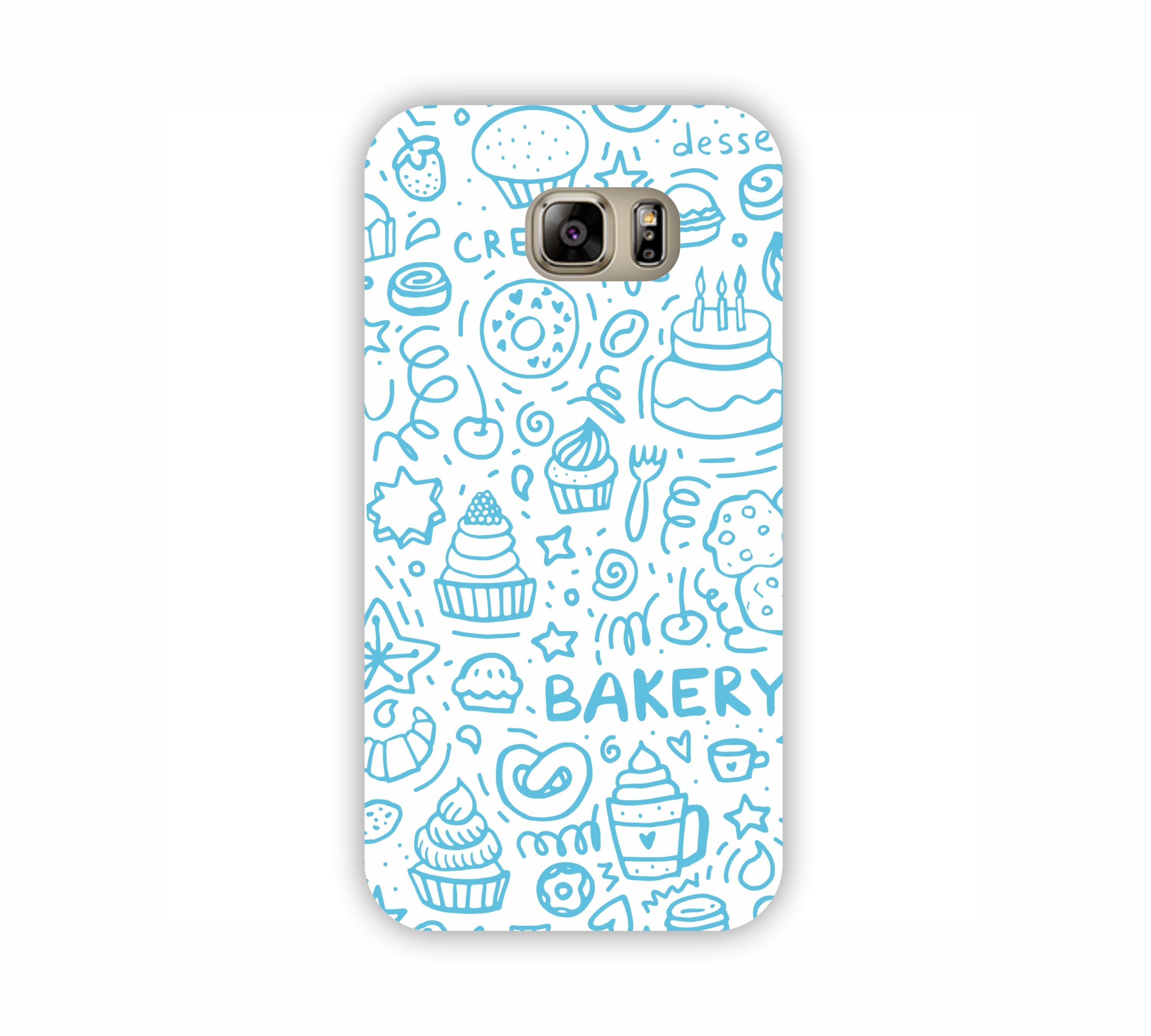 Sky Blue Bakery Icons Design Samsung Note 5 Mobile Case 