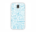 Sky Blue Bakery Icons Design Samsung Note 3 Mobile Case 