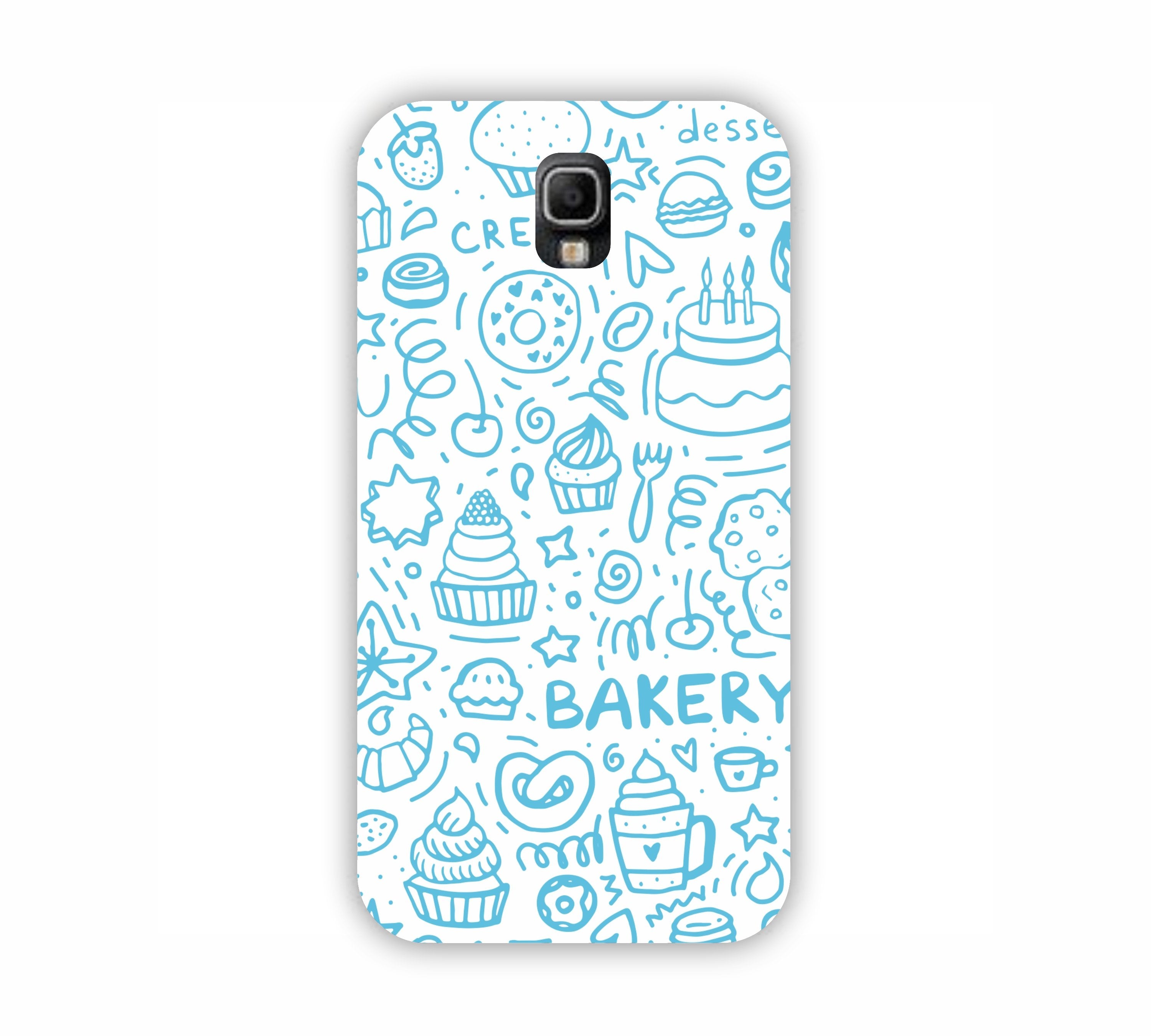 Sky Blue Bakery Icons Design Samsung Note 3 Mobile Case 