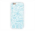 Sky Blue Bakery Icons Design iPhone 6+ Mobile Case 