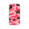 Pink Shade Camouflage Design iPhone X Mobile Case 