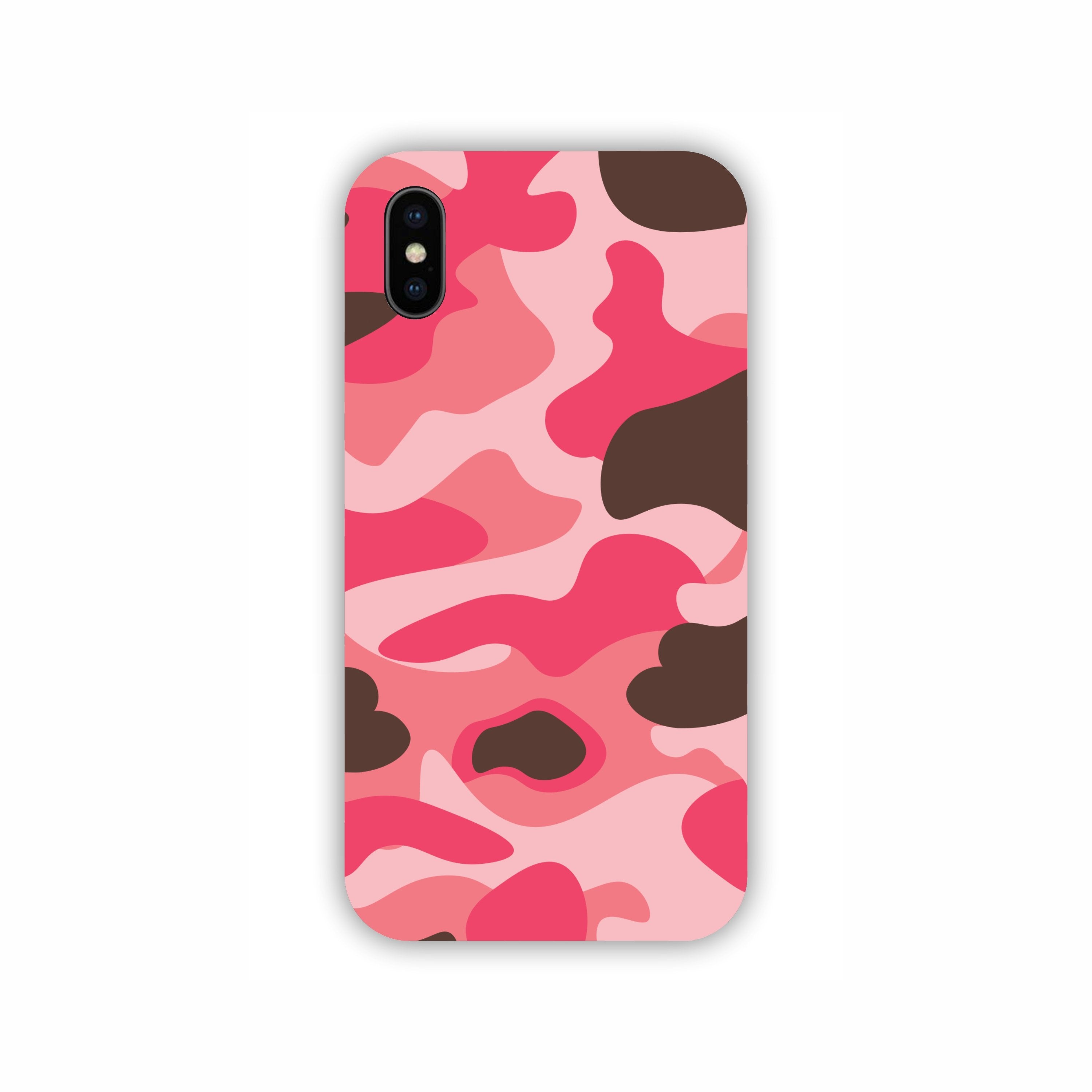 Pink Shade Camouflage Design iPhone X Mobile Case 