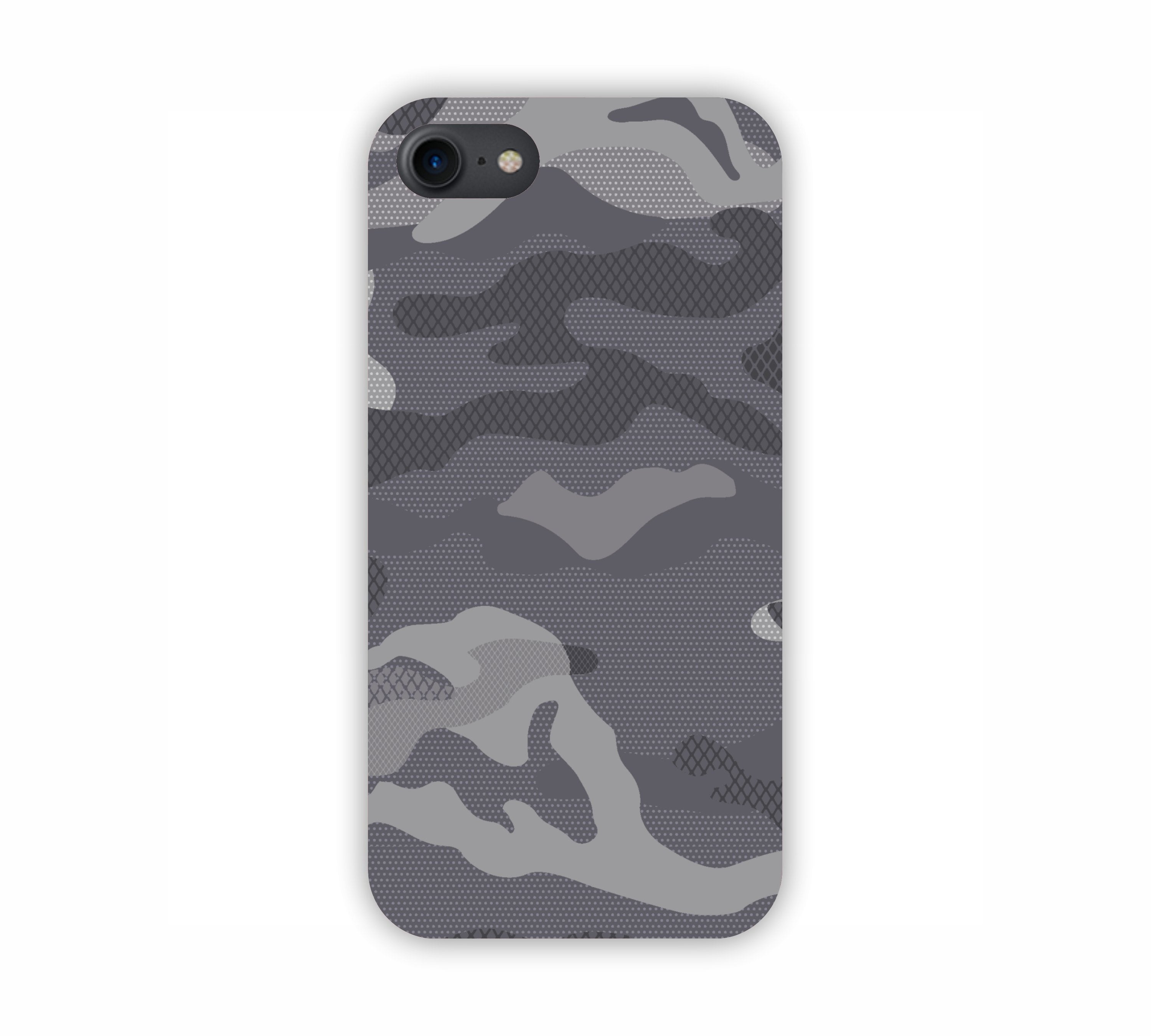 Grey Shade Camouflage Design iPhone 7 Mobile Case 
