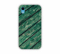 Green Wooden Texture Design iPhone XR Mobile Case 