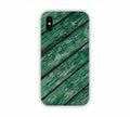 Green Wooden Texture Design iPhone XS Max Mobile Case 