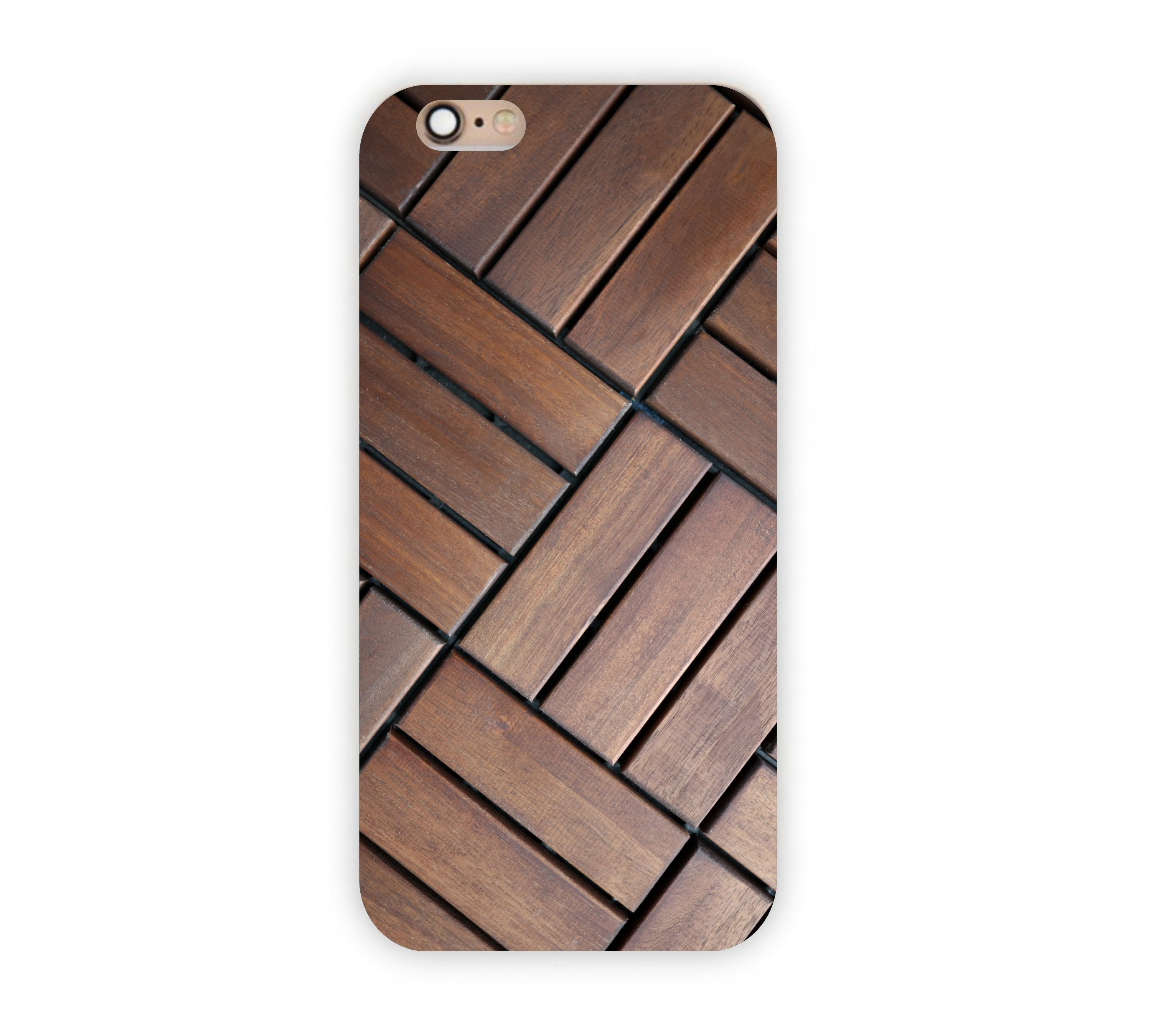 Brown Wooden Texture Design iPhone 6+ Mobile Case 