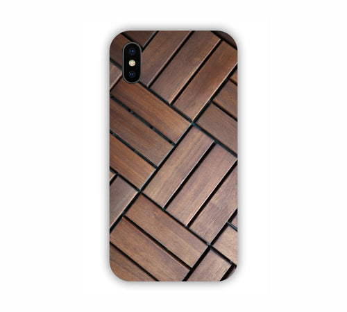 Brown Wooden Texture Design iPhone XS Max Mobile Case 