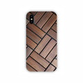 Brown Wooden Texture Design iPhone X Mobile Case 