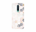 Cream Geometric Marble Texture Design One Plus 8 Mobile Case 