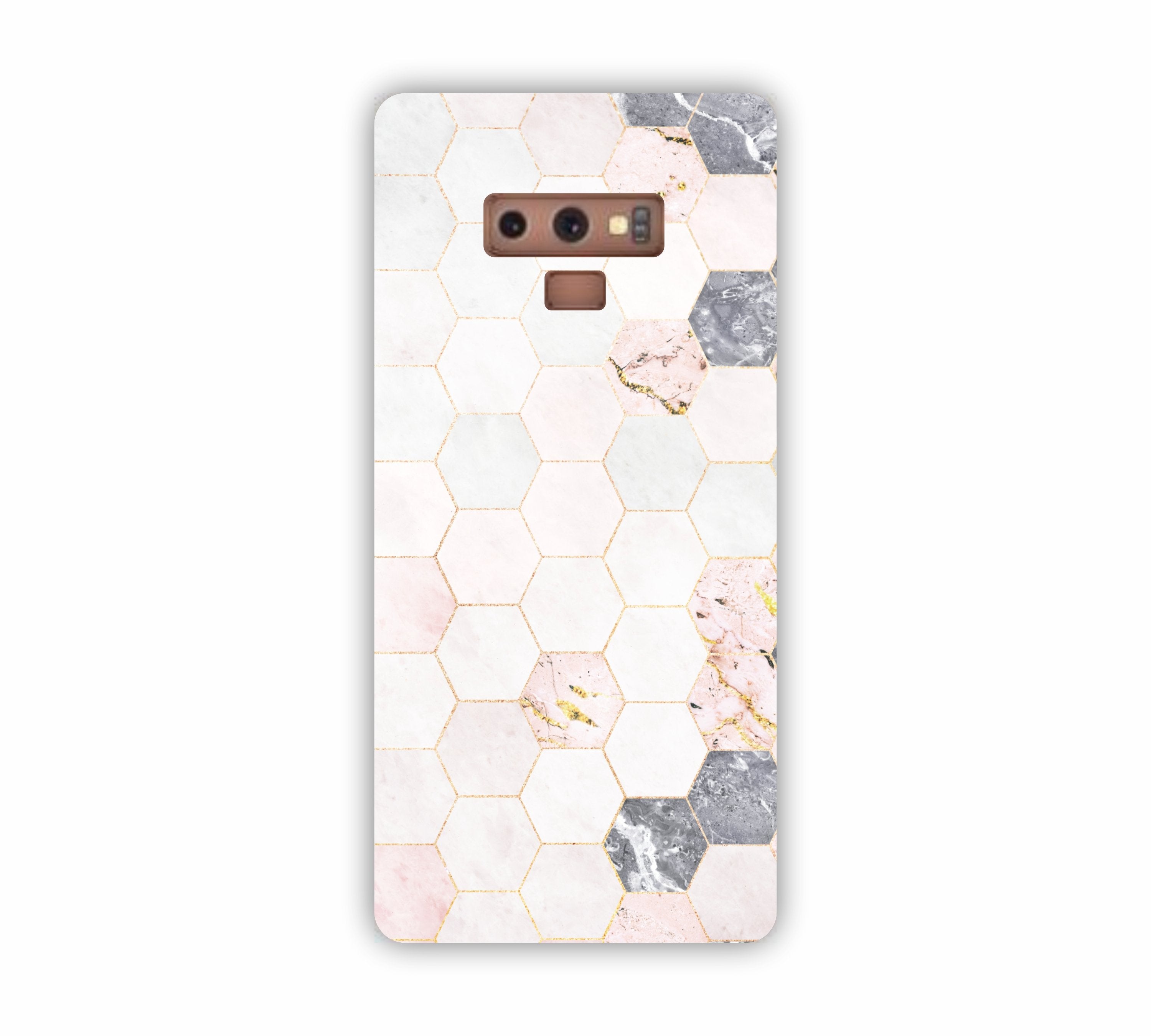 Cream Geomatric Marble Texure Design Samsung Note 9 Mobile Case 
