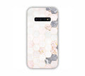 Cream Geometric Marble Texture Design Samsung S10 Plus Mobile Case 
