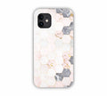 Cream Geometric Marble Texture Design iPhone 12 Mobile Case 