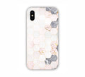 Cream Geometric Marble Texture Design iPhone XS Max Mobile Case 