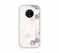Cream Geometric Marble Texture Design One Plus 7T Mobile Case 