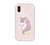 Pink Marble With Unicorn Texture Design iPhone XS Max Mobile Case 