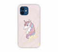 Pink Marble With Unicorn Texture Design iPhone 12 Mini Mobile Case 