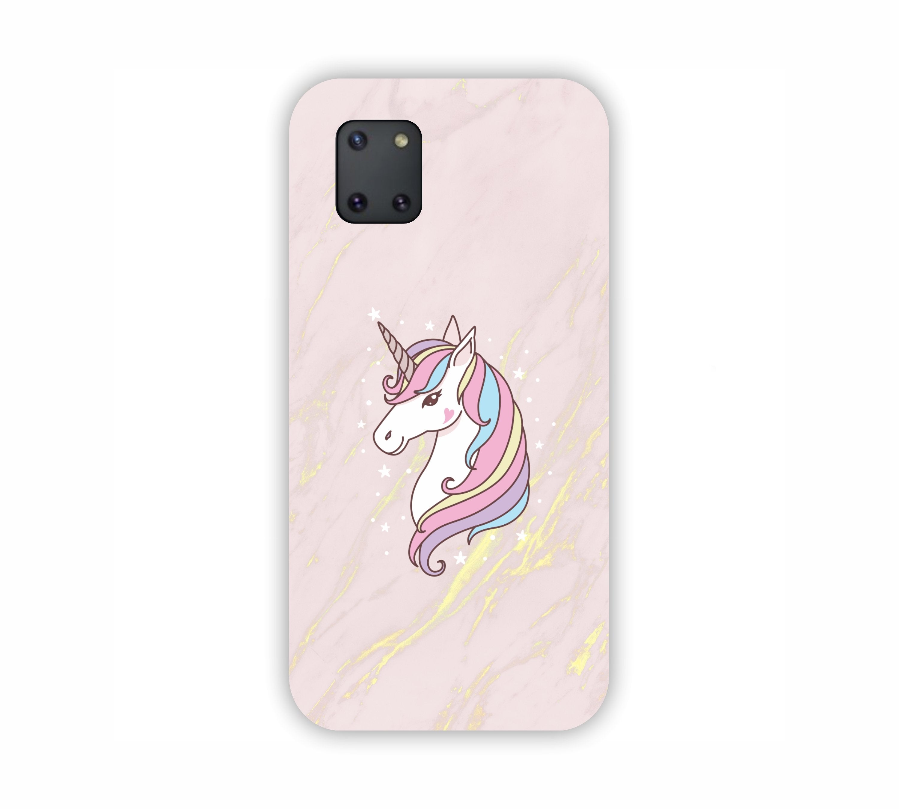 Pink Marble With Unicorn Texture Design Samsung Note 10 Lite Mobile Case 