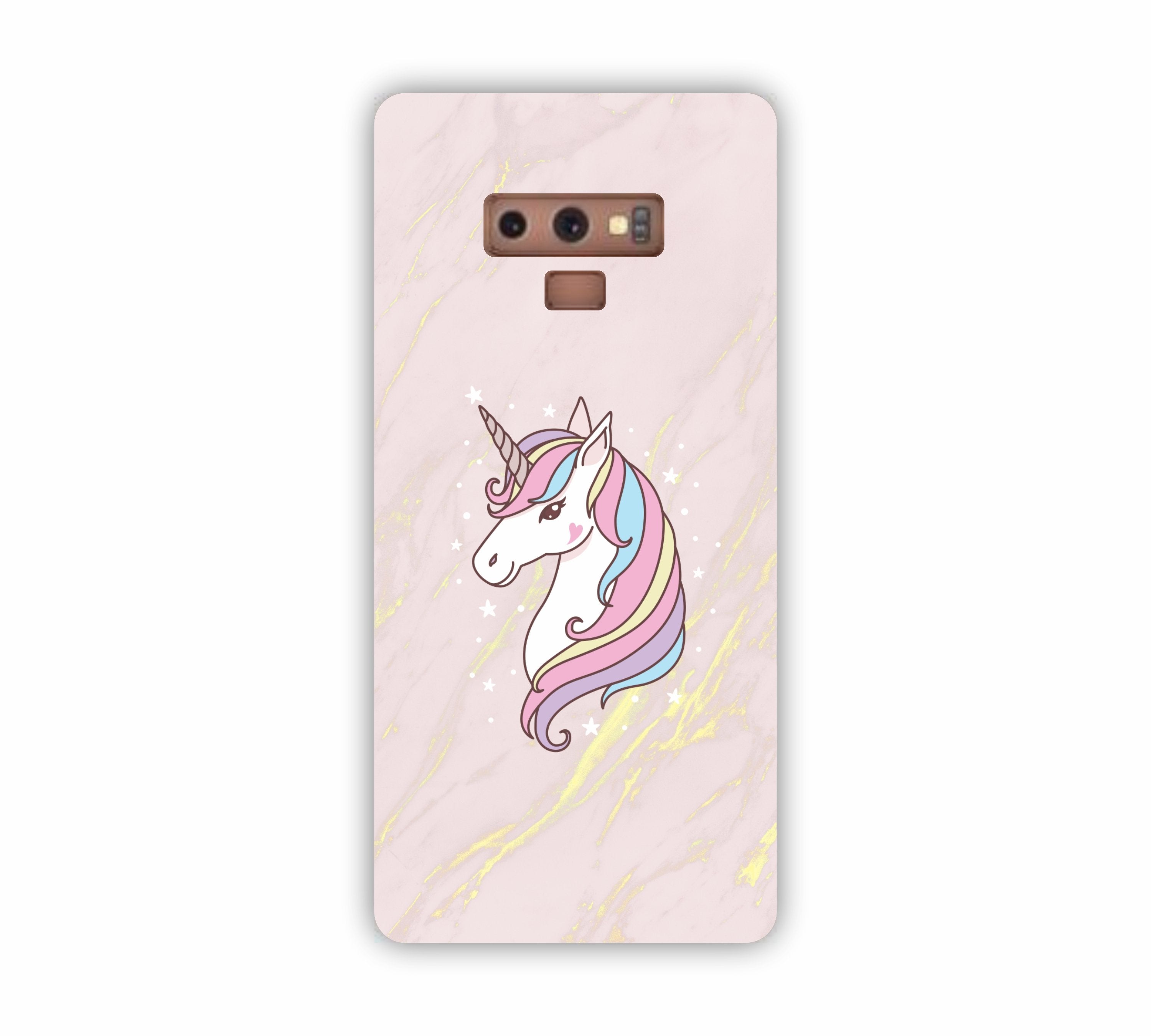 Pink Marble With Unicorn Texure Design Samsung Note 9 Mobile Case 