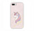Pink Marble With Unicorn Texture Design iPhone 8+ Mobile Case 