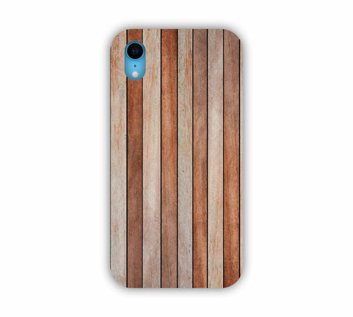 Brown And Grey Wooden Texture Design iPhone XR Mobile Case 