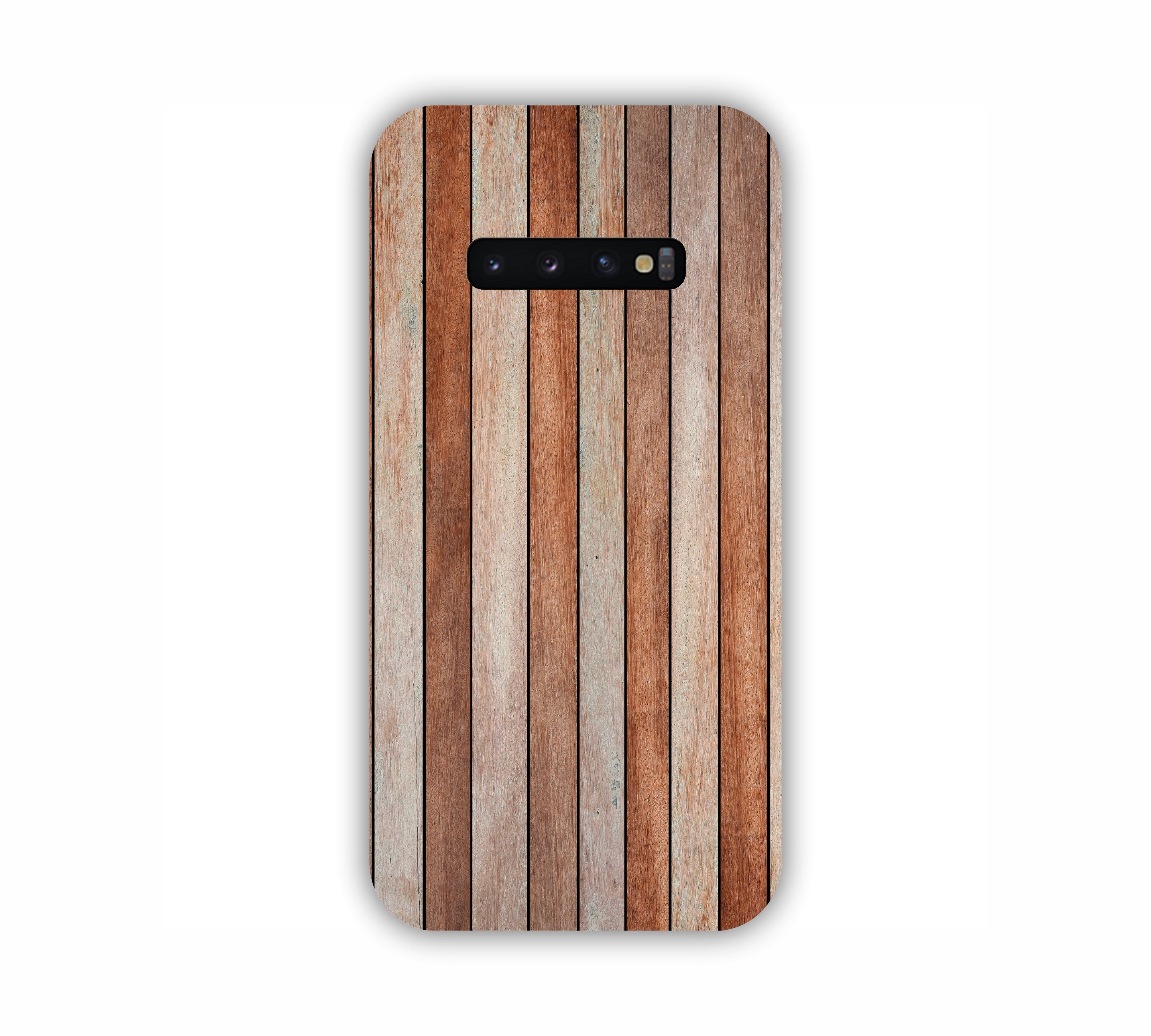 Brown And Grey Wooden Texture Design Samsung S10 Plus Mobile Case 