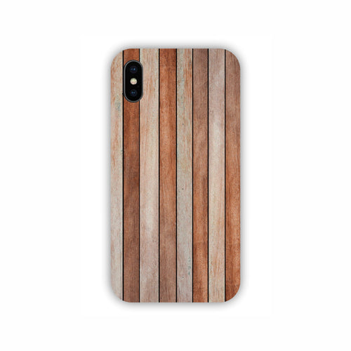 Brown And Grey Wooden Texture Design iPhone X Mobile Case 