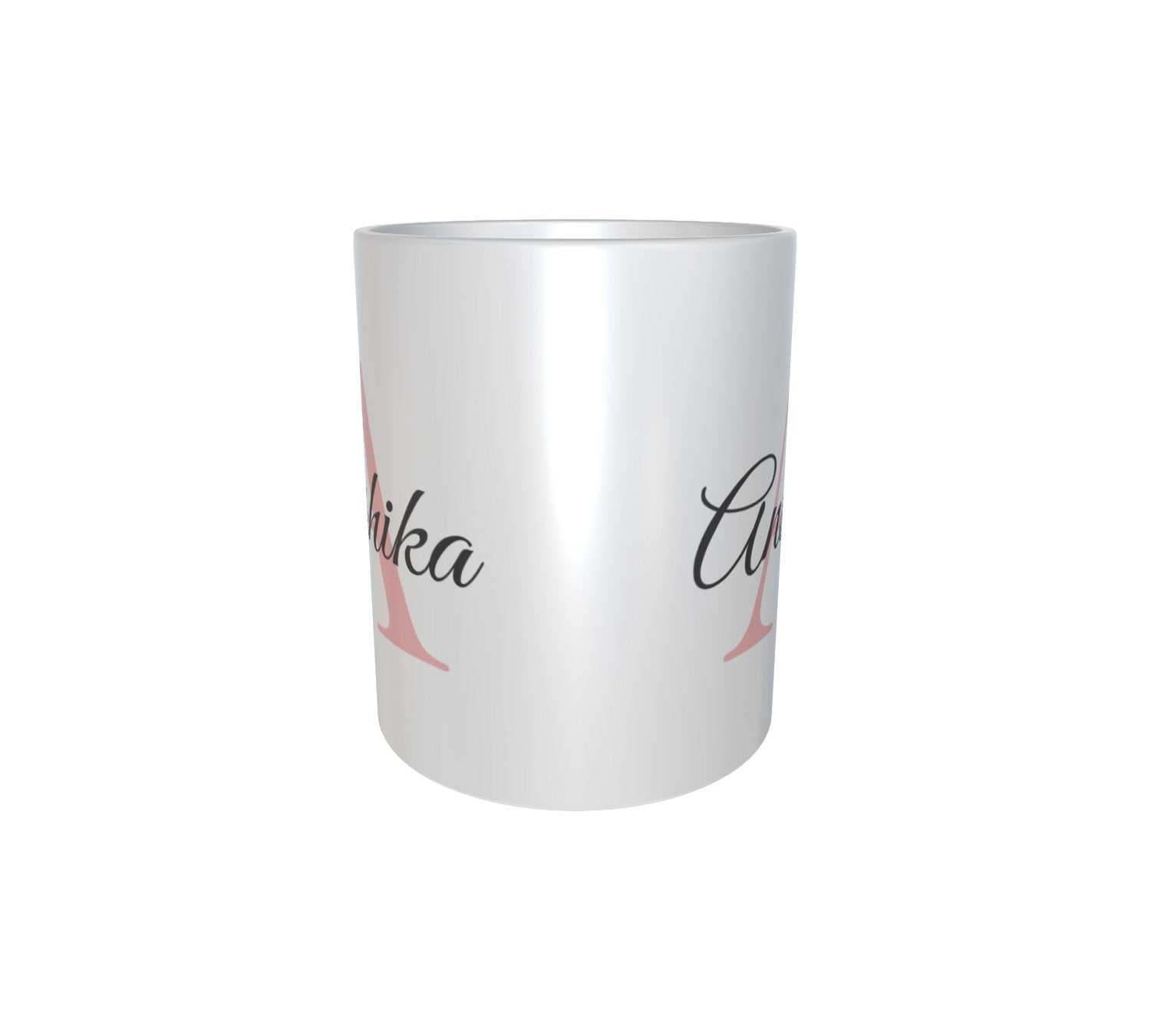 Personalised & Customised Alphabet A Name White Mug 