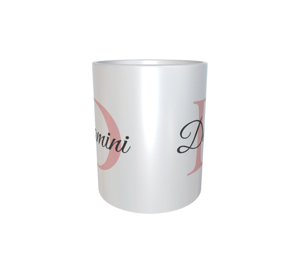 Personalised & Customised Alphabet D Name White Mug 