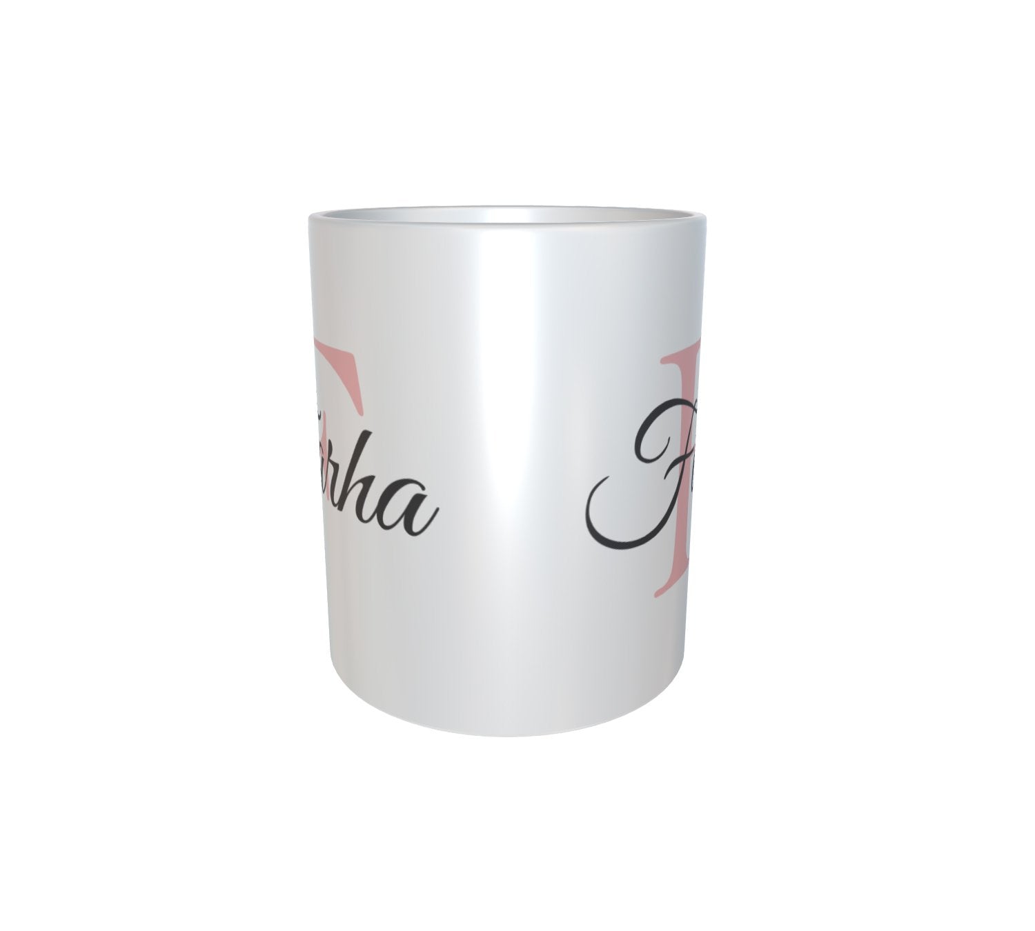 Personalised & Customised Alphabet F Name White Mug 