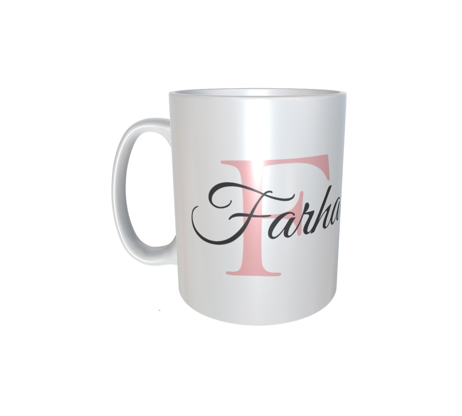 Personalised & Customised Alphabet F Name White Mug 
