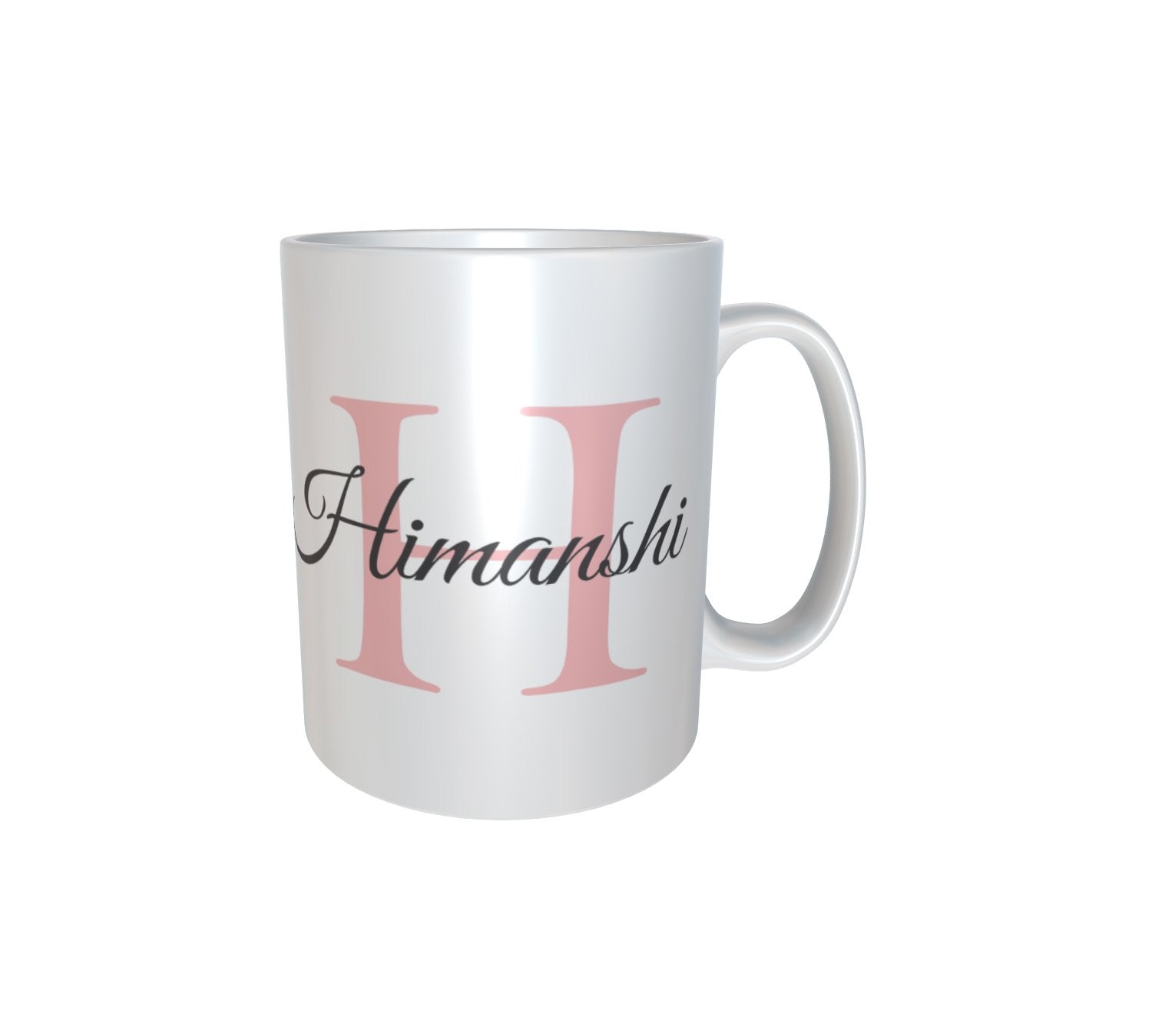 Personalised & Customised Alphabet H Name White Mug 