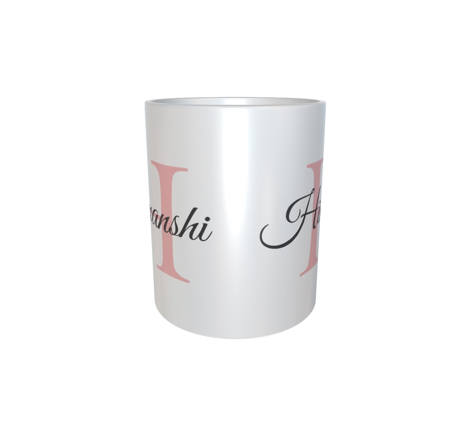 Personalised & Customised Alphabet H Name White Mug 