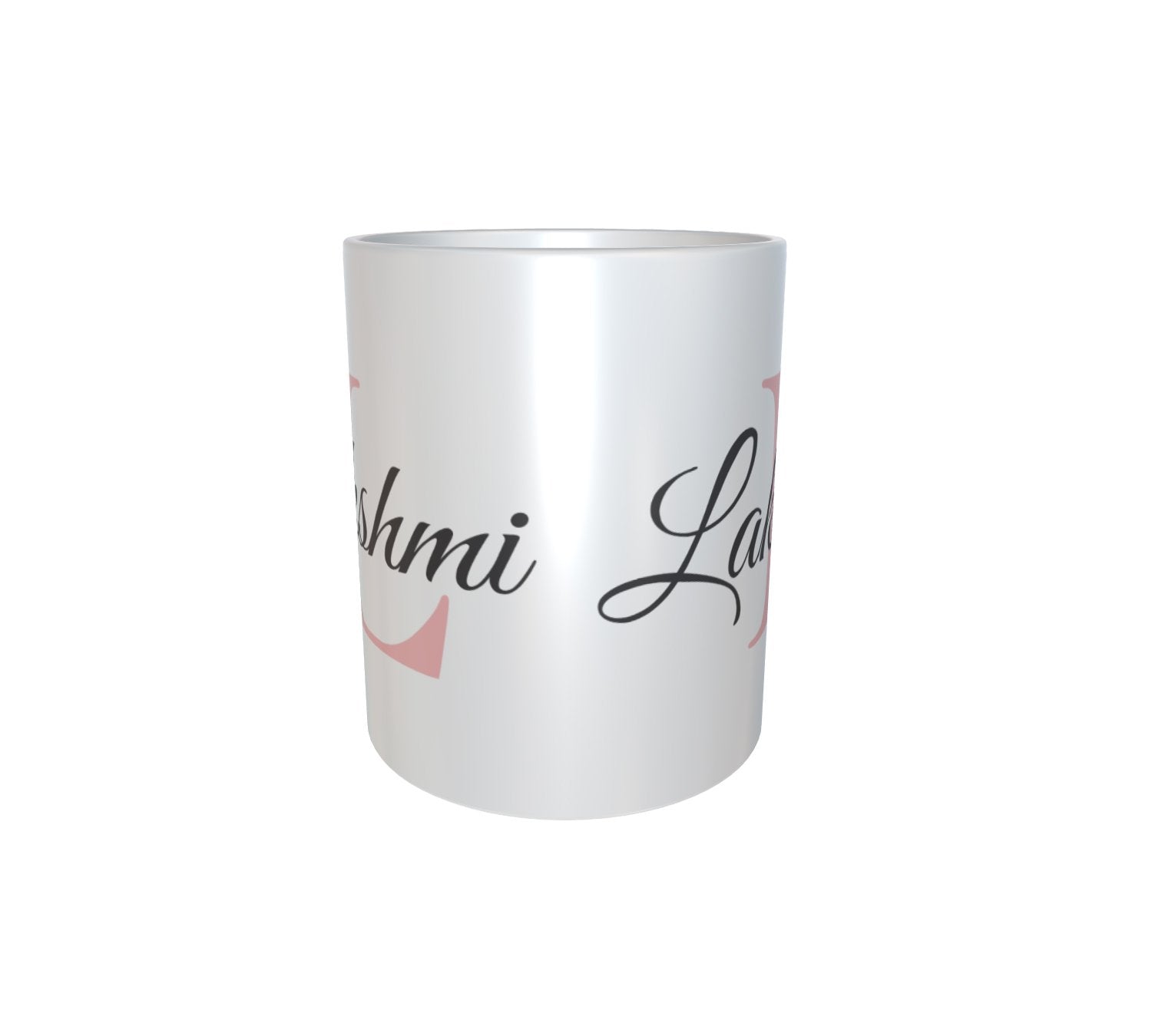 Personalised & Customised Alphabet L Name White Mug 