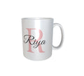 Personalised & Customised Alphabet R Name White Mug 