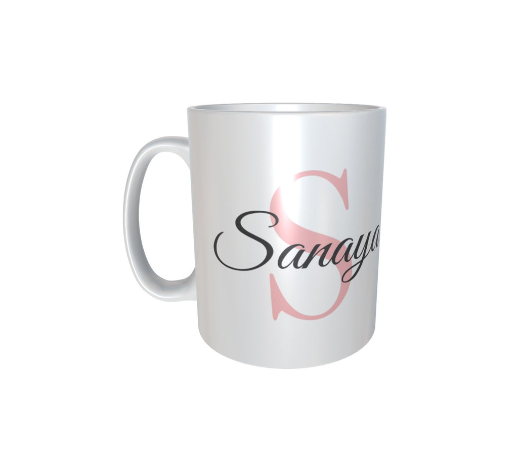 Personalised & Customised Alphabet S Name White Mug 