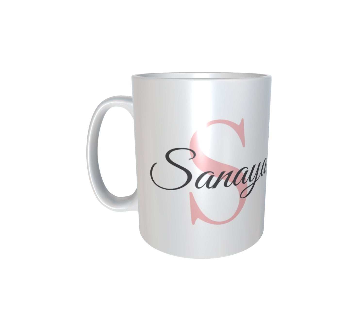 Personalised & Customised Alphabet S Name White Mug 