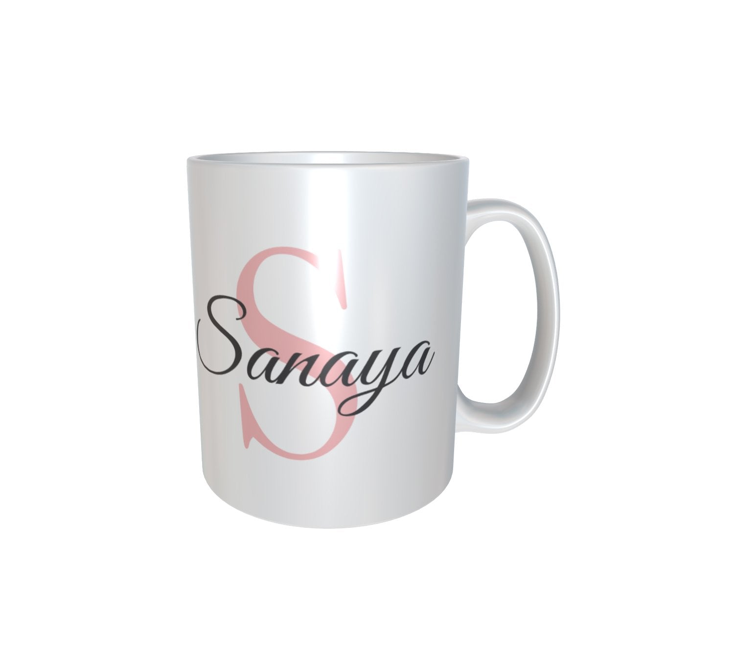 Personalised & Customised Alphabet S Name White Mug 