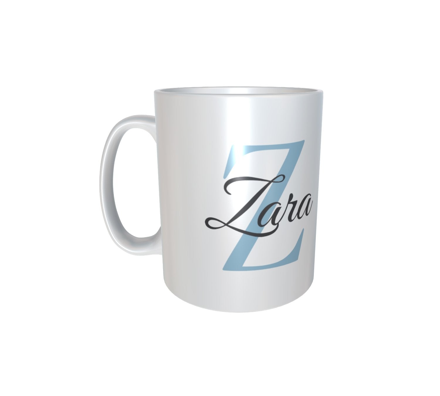 Personalised & Customised Alphabet Z Name White Mug 