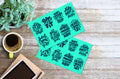 Set of 2 Abstract Lettering Set About Sport Fitness MDF Table Mat