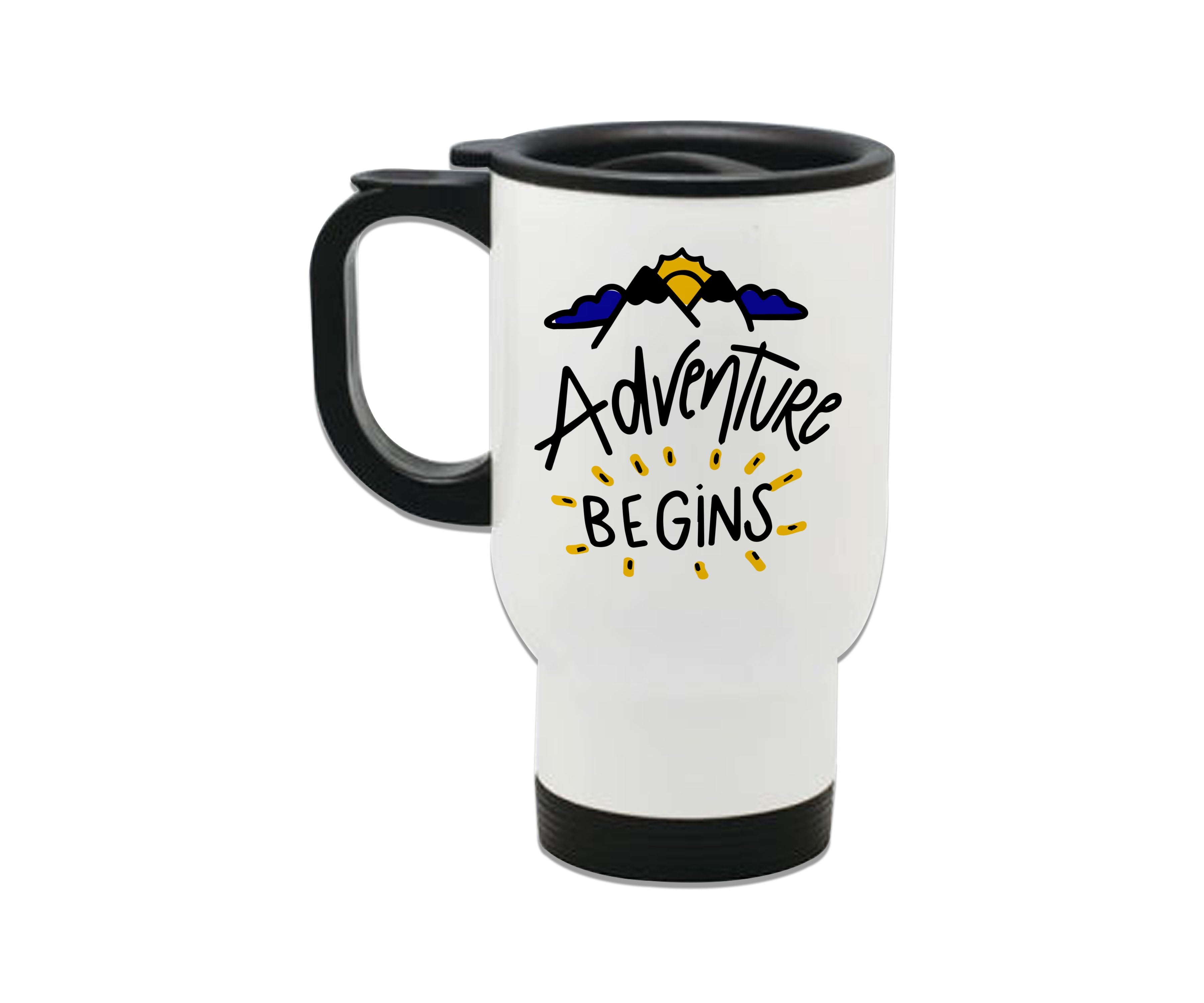 Adventure Begins Steel Travel Mug
