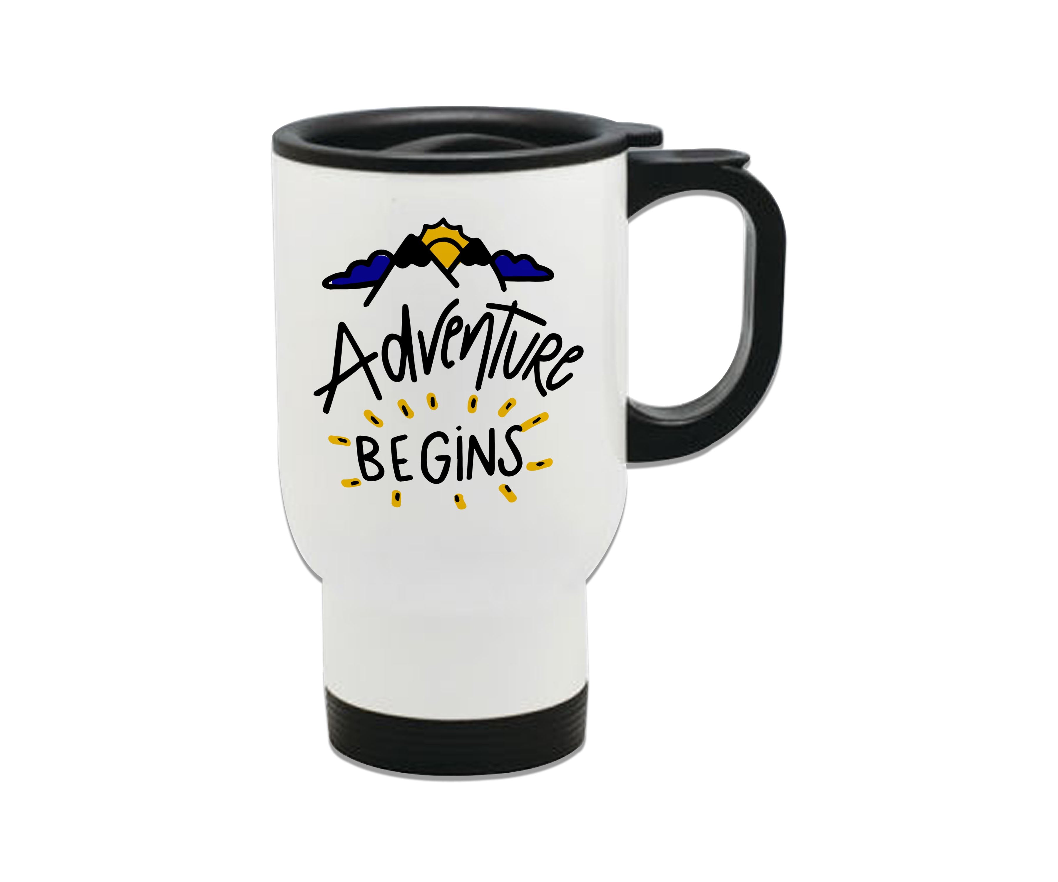 Adventure Begins Steel Travel Mug