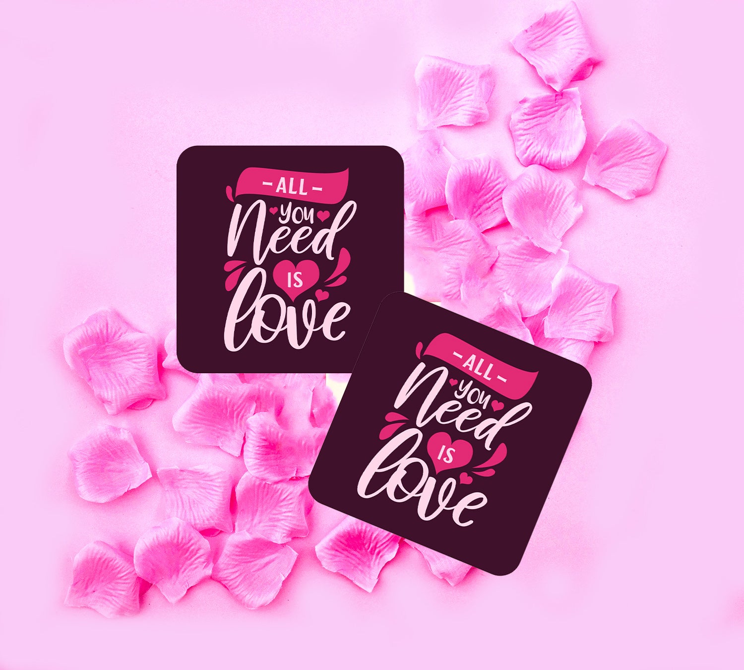 All You Need Is Love MDF Coaster (Set of 2)
