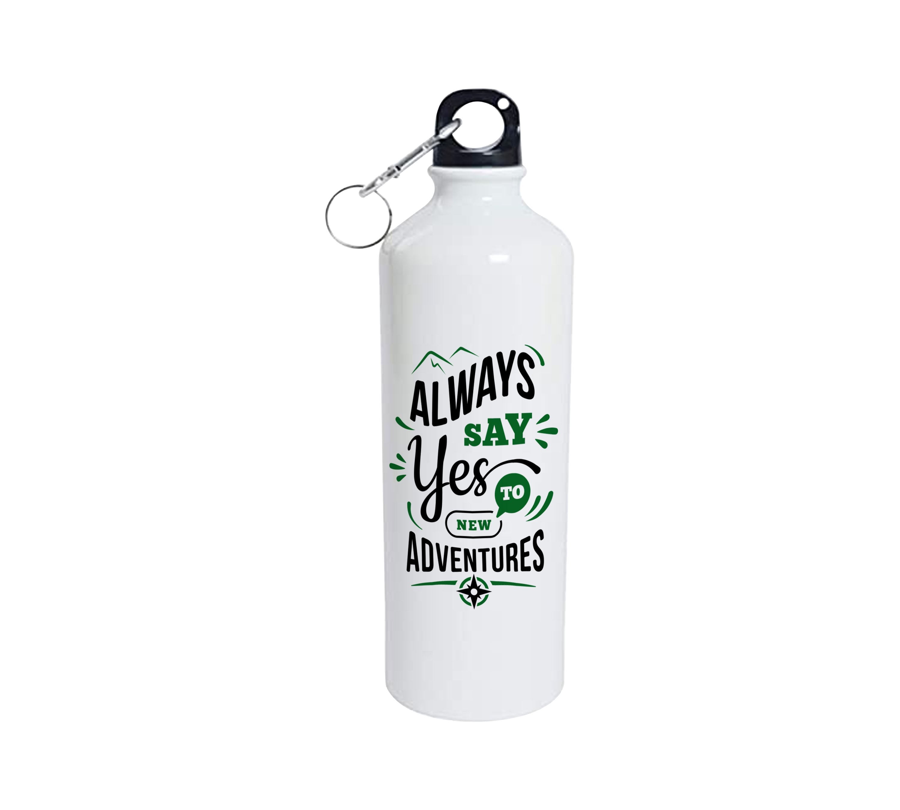 Always Say Yes To New Adventure Aluminium Bottle