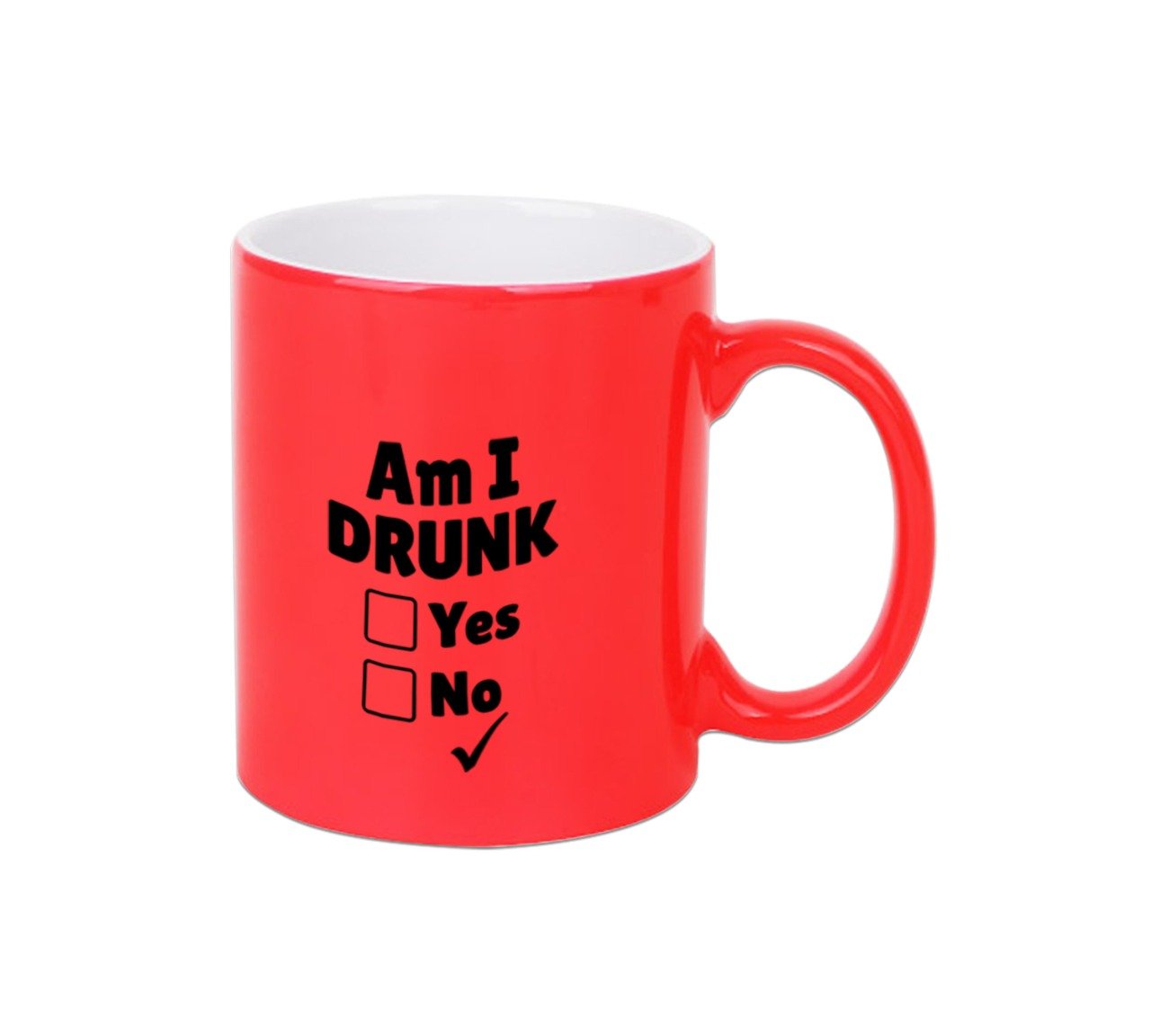 Am I Drunk Neon Orange Mug