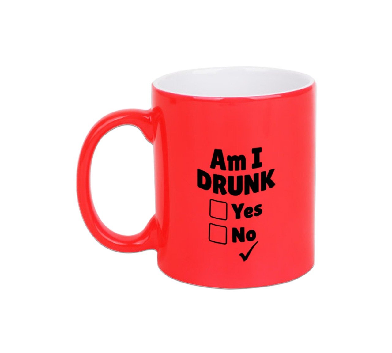 Am I Drunk Neon Orange Mug
