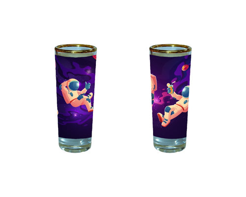 Set of 2 Astronaut Design Shot Glass