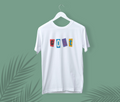 Men's Round Neck White "G.O.A.T" Printed Half Sleeve T-Shirt
